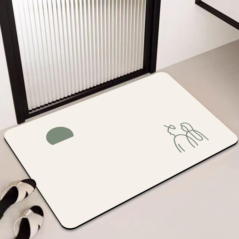 

Туалет впитывающий коврик для ванной быстросохнущий коврик для двери туалета бытовой коврик для двери ванной комнаты простой коврик для пола 40cmx60cm