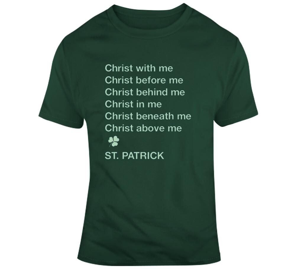 

Christ With Me St Patrick T Shirt Mens Womens Tees Top 4XL