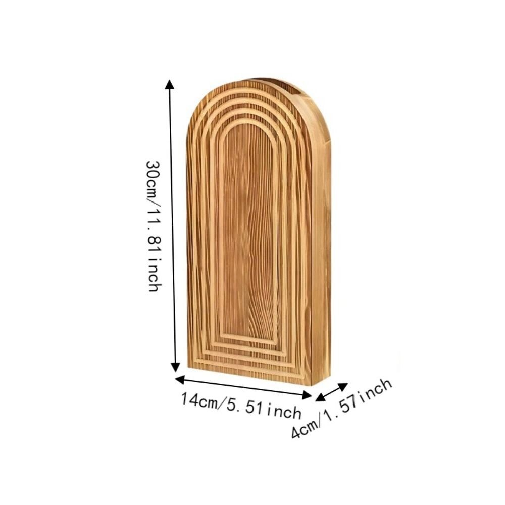 2PCS Boho Style Wooden Wall Planter Decorative Wall Flower Pot Hanging Flower Vase Home Decor
