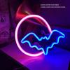 Moon and Bat LED Neon Light 5V Neon Light Modern Neon Sign  Indoor