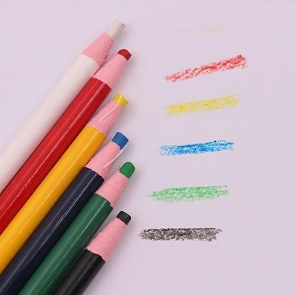 3/6/12pcs DIY Tailor Chalk Crayon Water-Soluble Colored Marking Pencils Garment Pencil Handicrafts