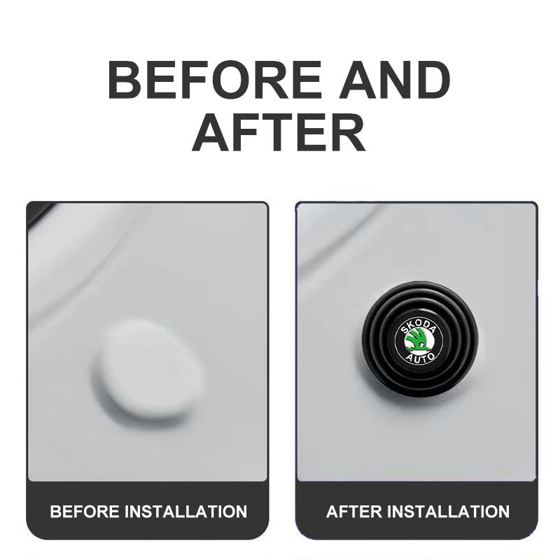 Car Door Anti-Collision Silicone Pads Shock Absorber Gasket Suitable For Skoda Octavia MK2 MK3 2 3 A7 Fabia Karoq Kodiaq Superb Rapid Kamiq