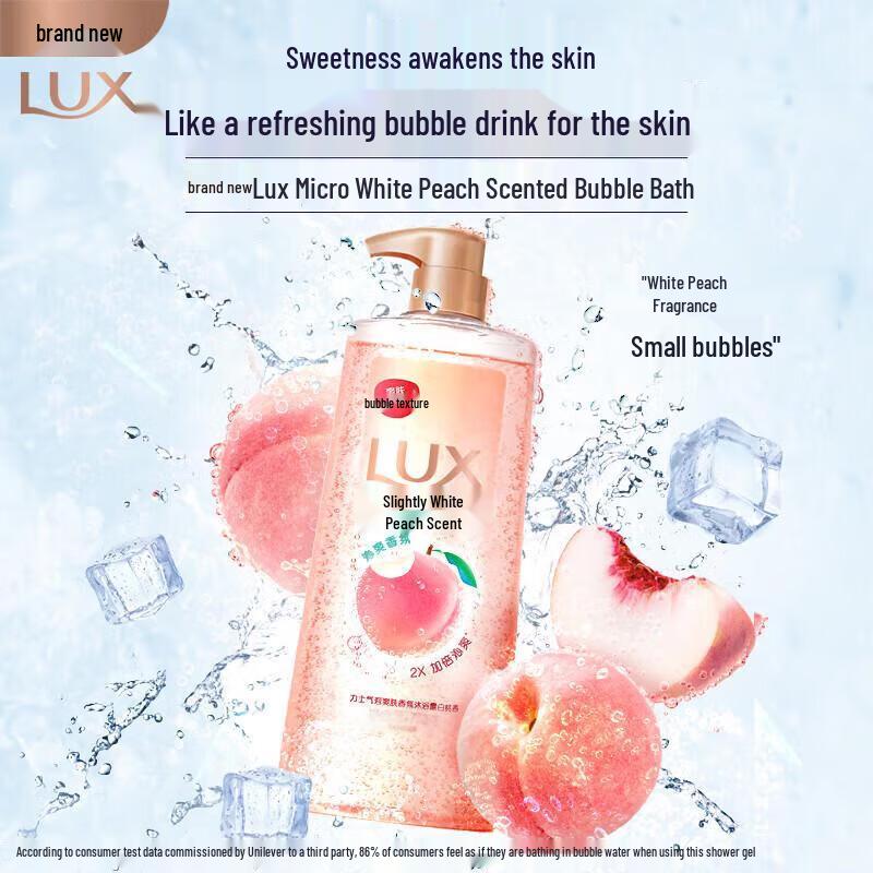 lux White Peach Bubble Refreshing Shower Gel