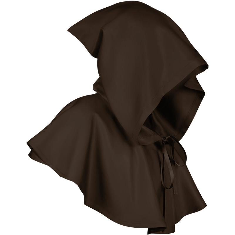 Witch Wizard Fancy Punk Cloak Gothic Cosplay Halloween Costume Adult Hooded Vampire Devil Capes Unisex Props Party Dress Up