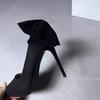 Fashionable High Heels Elegant Thin Stiletto Sharp Point Bow Party Single Shoes PU Leather Sharp Toe High Heel Shoes for Women