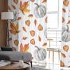 Autumn Thanksgiving Watercolor Leaves Pumpkin Sheer Curtains for Kids Bedroom Living Room Voile Window Curtains Tulle Drapes