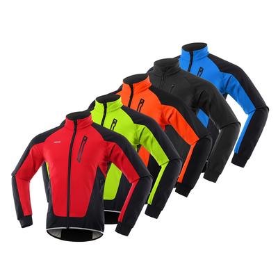 Giacca da ciclismo da uomo Maglia da bici in pile termico antivento impermeabile MTB Bicicletta da corsa