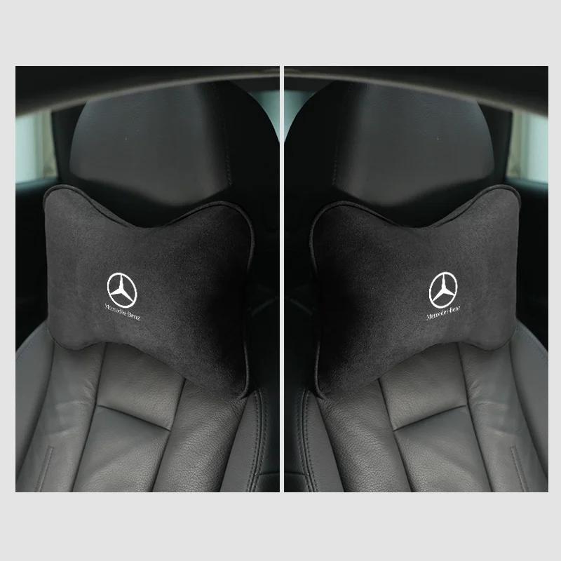 Car Safety Headrest Neck Pillow Accessories For Mercedes Benz W205 W204 W203 W212 GLC CLA GLA AMG C180 C200 C300 C63 Coupe C43
