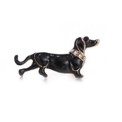 Elmas ve Boya ile Moda Retro Takı Kişiselleştirilmiş Köpek Mont Trençkot Broş Aksesuarları
