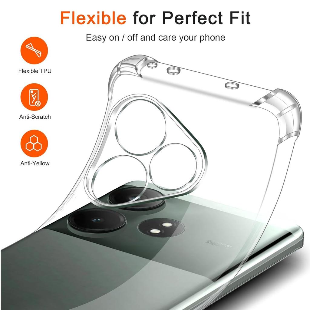 Nárazuvzdorné pouzdro z TPU s airbagy pro Realme GT 7 Pro 6 6T Neo 3 3T GT 2 Neo 2T Note 50 Ochranný kryt Průhledná Capa Fundas Coque