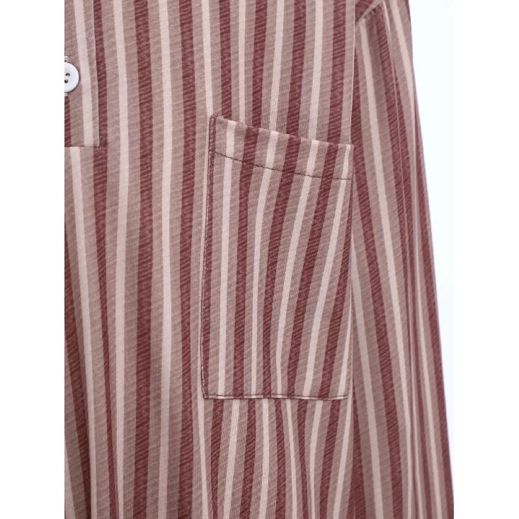 Boys Striped Soft Pajama Set Long Sleeve Loose Sleep Robe Nightgown with Adjustable Sleeping Cap Homewear for Christmas Xmas