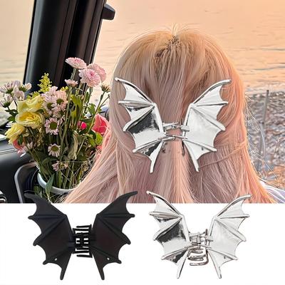 Bat Hair Clip Bat Wing Hair Jaw Clamp for Women Decorative Non-Slip Gothic Claw Clip for Women Halloween Holiday Theme Parties