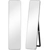 Full Length Mirror, 156 X 37 Cm Rectangular Full Body Mirror with Stand, Floor Standing, Hanging or Leaning Against Wall for Bedroom Cloakroom, Black