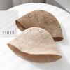 Women's Summer Hat Korean style Hollow Knitted Bucket Hat Casual Sunshade Fisherman Cap Sun Hat Female Sun Cap