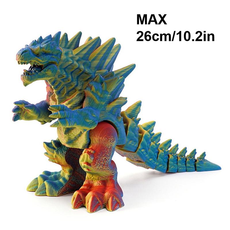 Jucărie Decorativă Dragon cu Articulații Mobile Poate Sta Model Dinozaur Gură Mare Fosilă Dragon Tyrannosaurus Rex Imprimare 3D