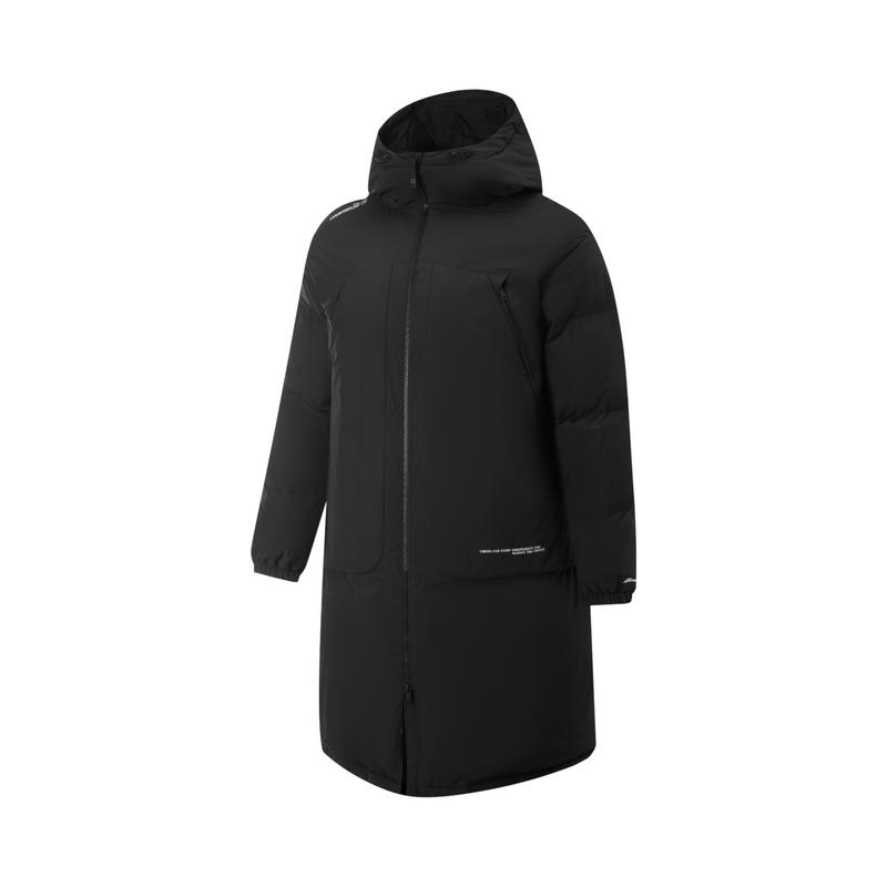 Li Ning CF Water-Resistant Windproof Moisture-Wicking Loose Duck Down Long Down Jacket Men Outerwear AYMV609-2