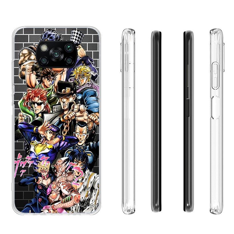 Anime JoJo Bizarre Adventure Case Phone Cover for Xiaomi Redmi Note 10 9 9S 8 8T 7 5 Pro Mi 12T 11T 10T 9T 12 11 Lite A3 A2 Tren