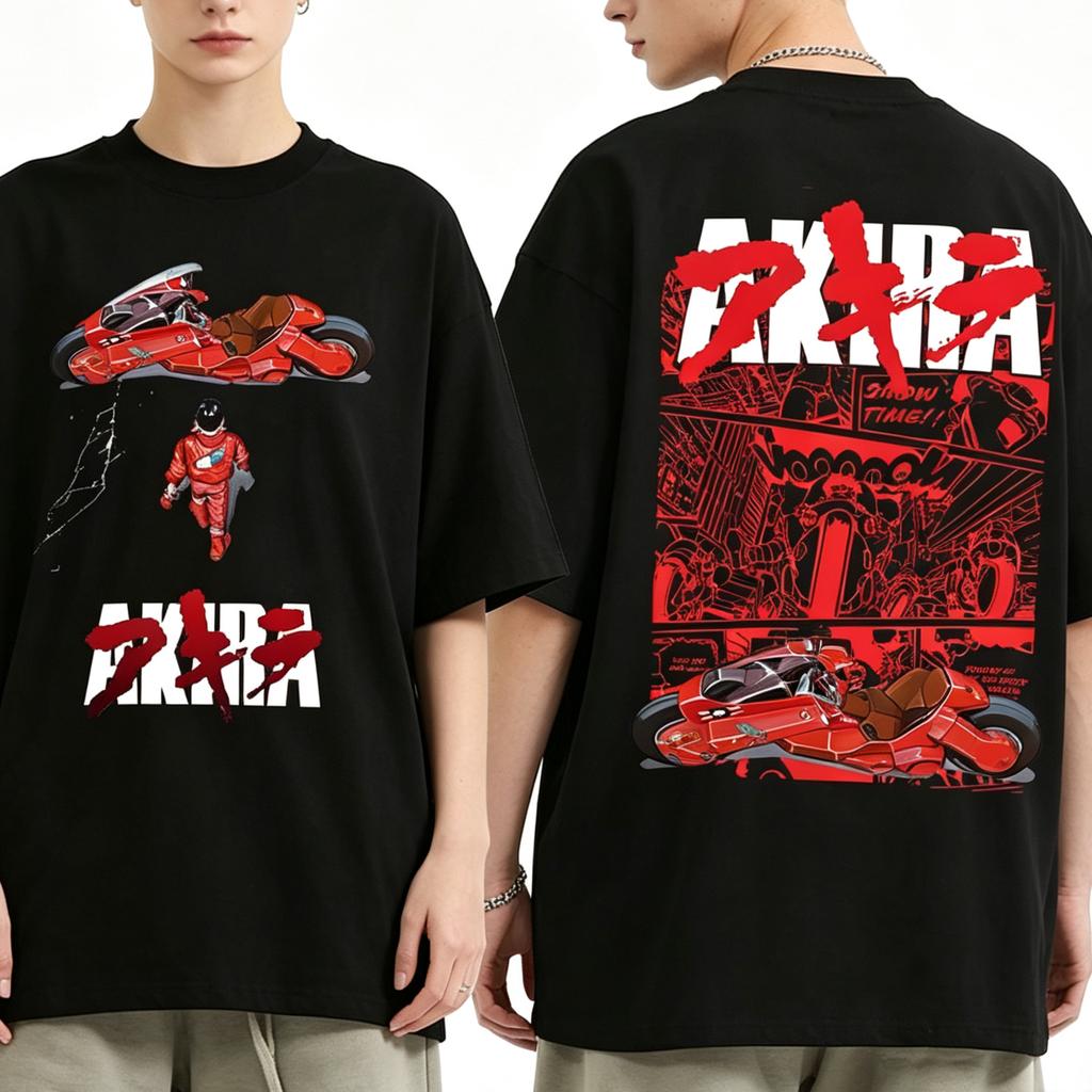 Summer Hot Sale Japanese Science Fiction Cartoon Movie Anime Akira Graphic T Shirts Unisex Hip Hop Streetwear Oversized T-Shirt