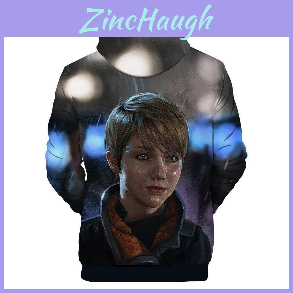 Stylish Detroit Become Human Connor Rk800 Hoodie With 3d Print Design