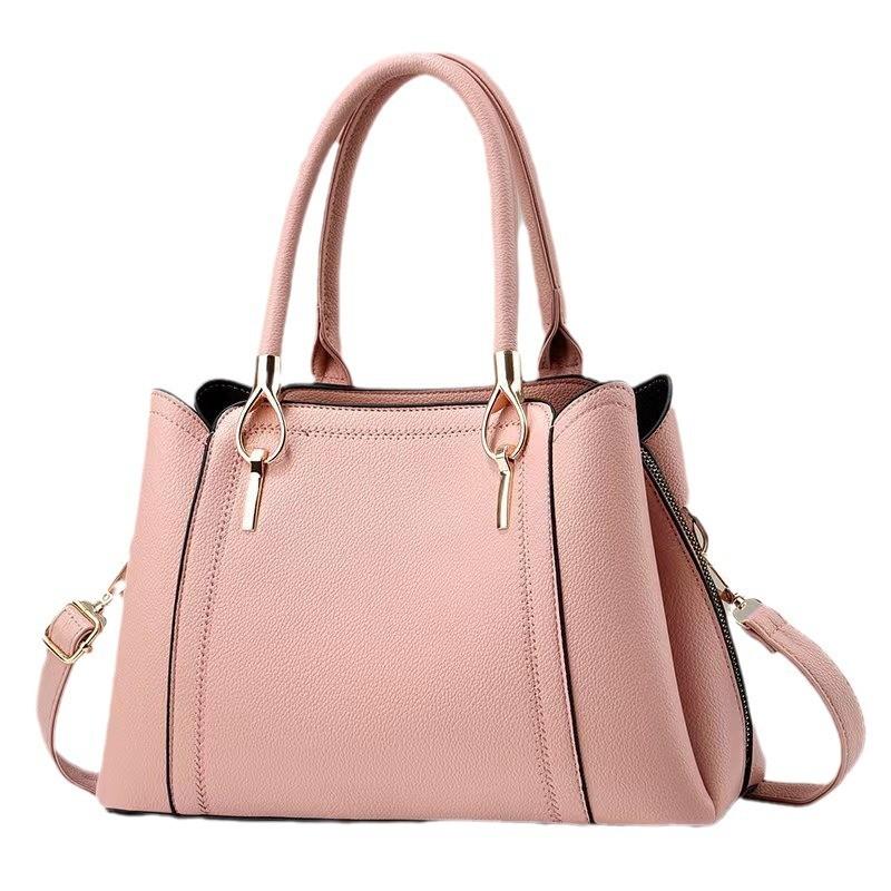 Fashionable Large Capacity Pu Shoulder Bag With Stylish Stitching And Chic Design