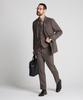 STCO Extra Fine Wool 49% Light Brushed Suit Jacket Two-Tone Brown (Classic Fit)_Ssjvd61Csh