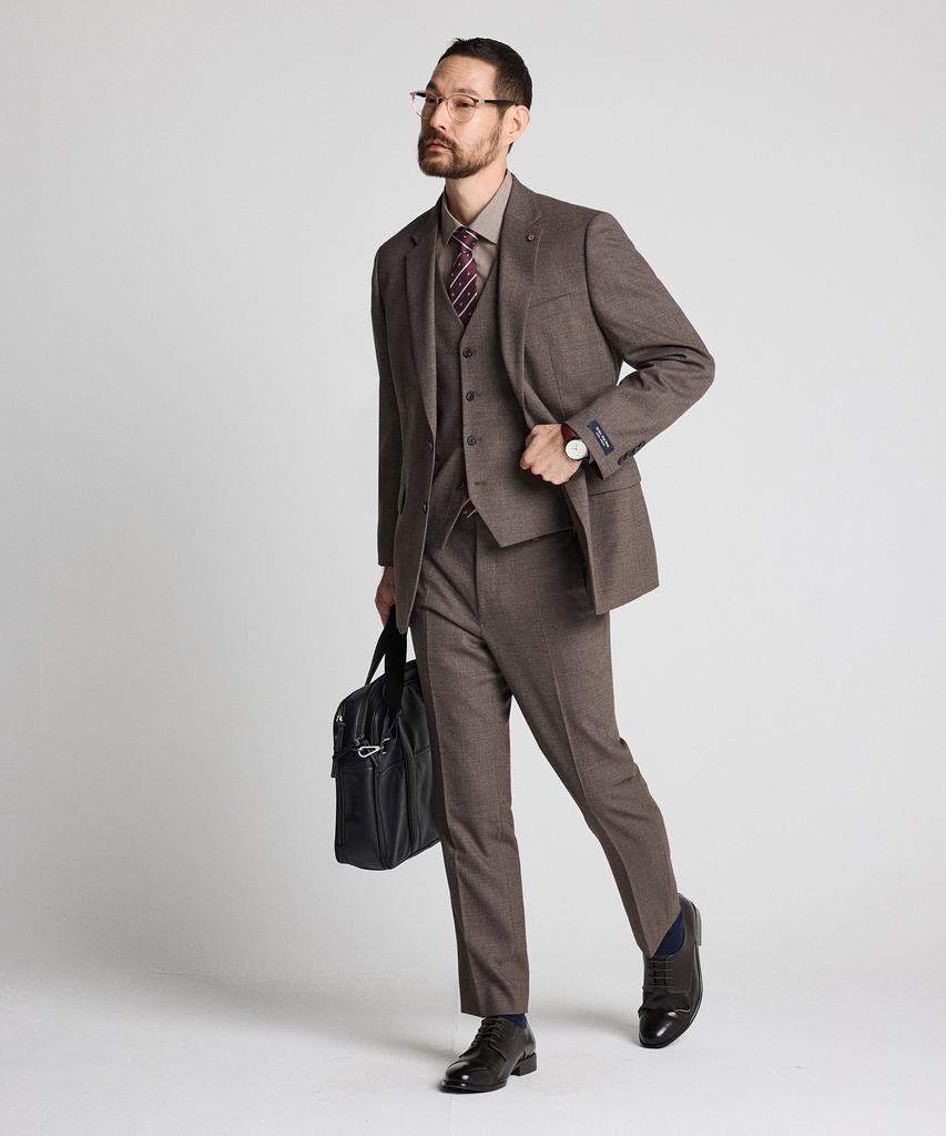 STCO Extra Fine Wool 49% Light Brushed Suit Jacket Two-Tone Brown (Classic Fit)_Ssjvd61Csh
