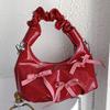 Niche Pleated Cloud Tote Bag New Summer Cute Bow Armpit Bag Fashion Shoulder Bag