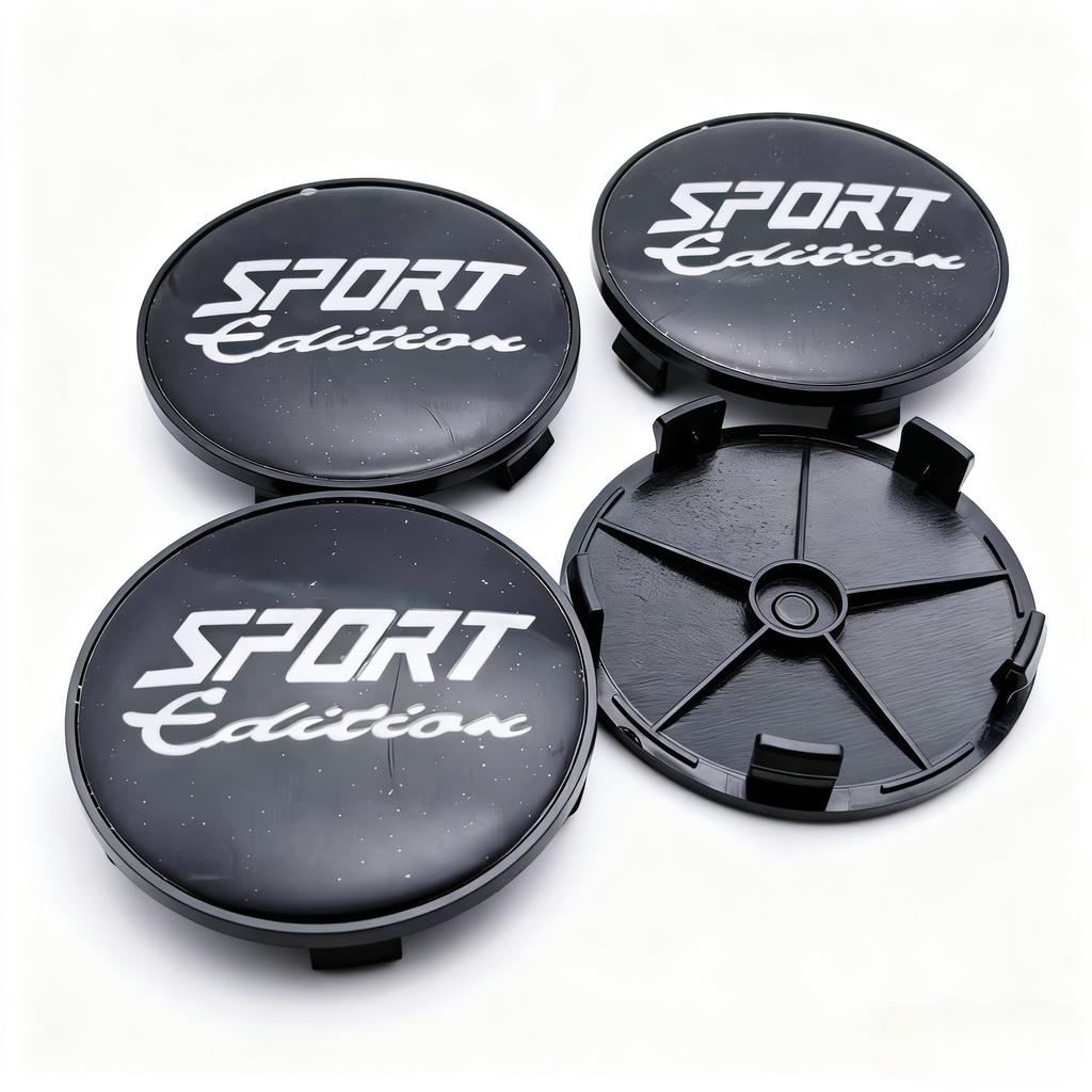 4pcs Sport Edition Logo Badge Emblem Car Wheel Center Caps 68MM Clips 63MM Wheels Hub Cap Rim Hubcaps Dust Cover Car Accessories