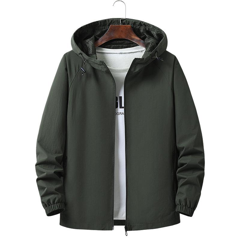 Lockere Version der lässigen Frühlings- und Herbstjacke für Herren mit Kapuze, Outdoor, neu, winddicht, vielseitig, Herrenmantel