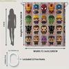 MARVEL Avengers Bathroom Shower Curtain with Hooks, Cute Cartoon Print Design, Enhanced Privacy, Home Office, Bathroom Decorat