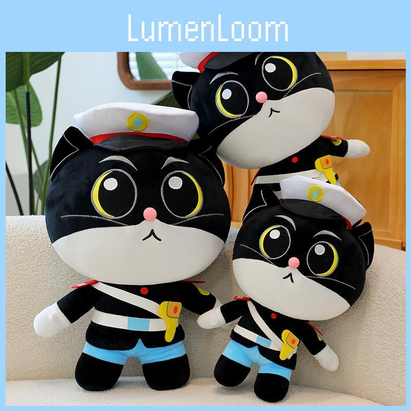 Adorable Black Cat Plush Toy Soft Cuddly Pillow Gift For Girls And Kids