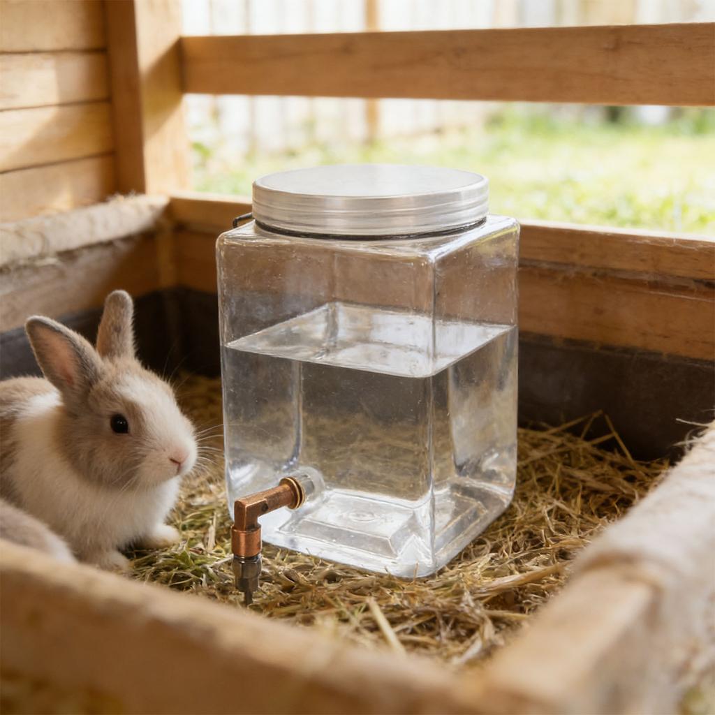 Small Animal Water Dispenser Plastic Drinking Bottle With Metal Pin Spout For Rabbit Bird Cage Hanging Water Feeder