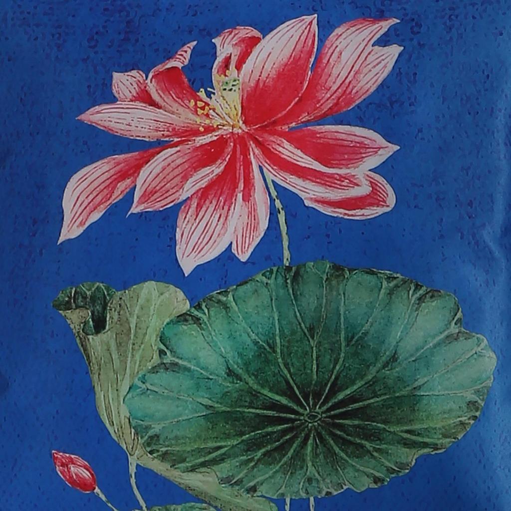 KOKO MAISON INC Lotus Joy Polystain Kissenbezug (2er-Pack) | Klappenverschluss | Digitaldruck