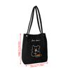 Women Corduroy Shoulder Bags Bear Pattern Ladies Casual Handbag Reusable Large Capacity Tote Bags Casual Female Shopping Bags