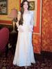 2025 Autumn Flare Sleeve Solid Color Evening Party Two-Piece Set