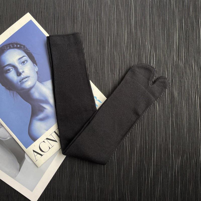 

Носки из чесаного хлопка с раздельным пальцем для мужчин и женщин, однотонные, в мелкую полоску, удобные, мягкие, с двумя пальцами, японские носки таби в стиле харадзюку для женщин Size 36-42