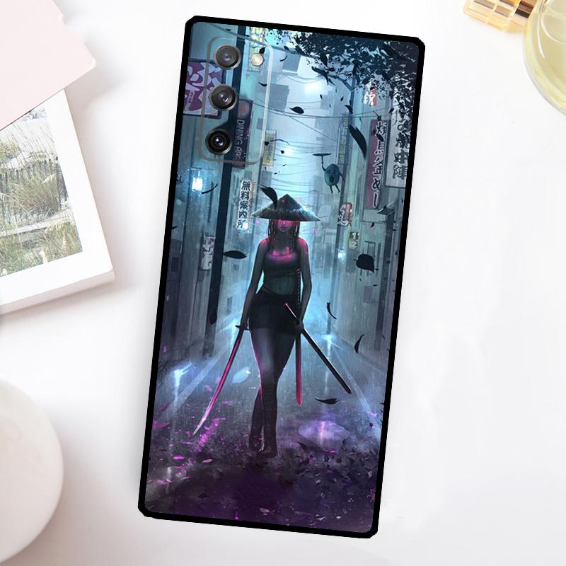 

Чехол Аниме Девушка Самурай для Samsung Galaxy S22 S23 S24 Ultra Plus Note 10 20 S8 S9 S10 S20 FE S21 FE Galaxy S23