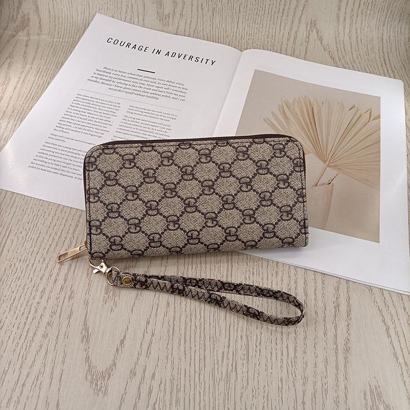 European & American Fashion Large Capacity Zipper Clutch Wallet - Multi-Card Slot, Simple, High-End Design