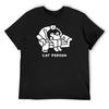 Cat Person T-Shirt Oversized Graphic Tee Sweat Aesthetic Clothes Korean Fashion Compression Shirt Men