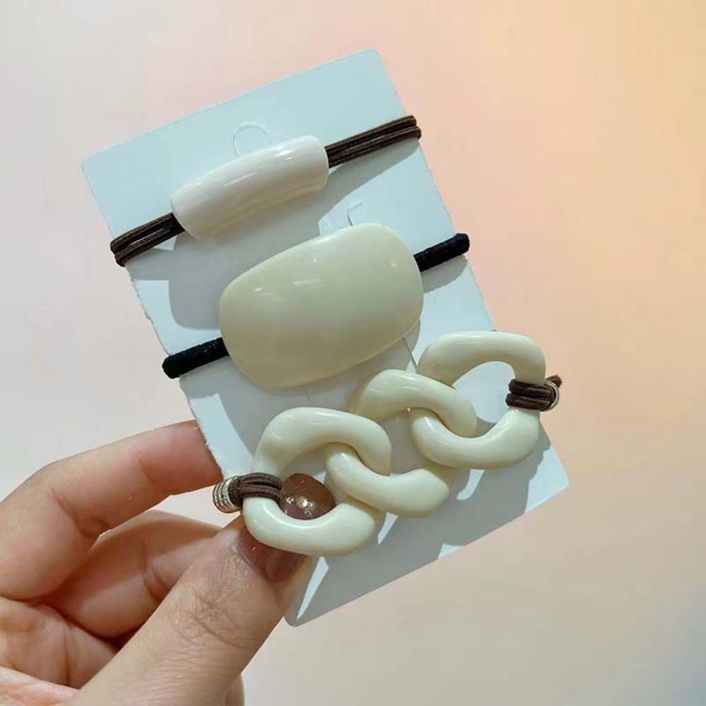 9/3 Pcs/set Elegant Hair Hair Ties Hair Rope Simple Hair Ropes for Ponytails and Buns,Stylish Women's Hair Accessories