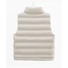Women S Korean Style Short Waistcoat Stand Collar Zip Pocket Slim Fit Lightweight Vest