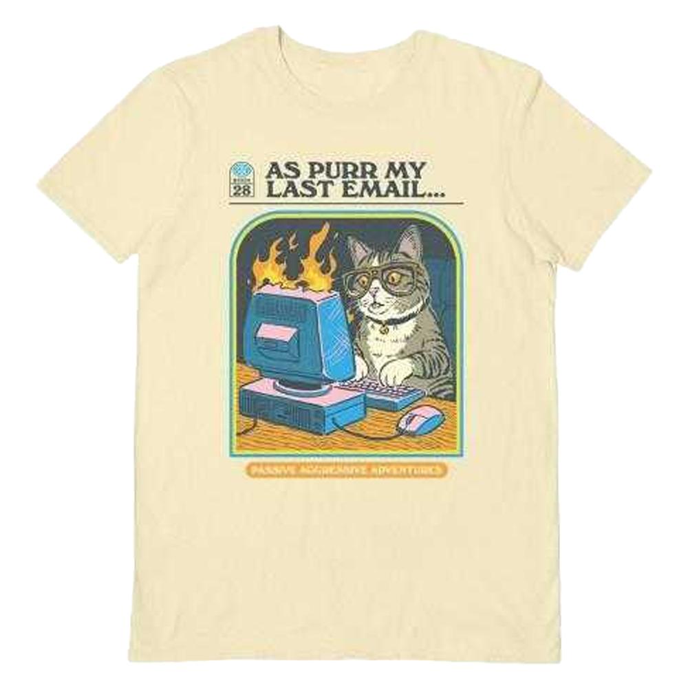 Steven Rhodes Unisex Adult As Purr My Last Email T-Shirt
