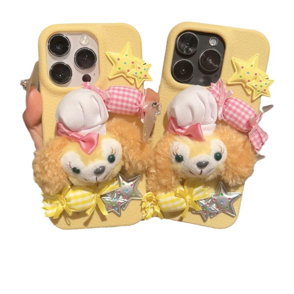 Plush Pie Apple 16 ProMax Phone Case IPhone 15 Pro New 13 Women 12 Soft Cover 14 Bracelet XR