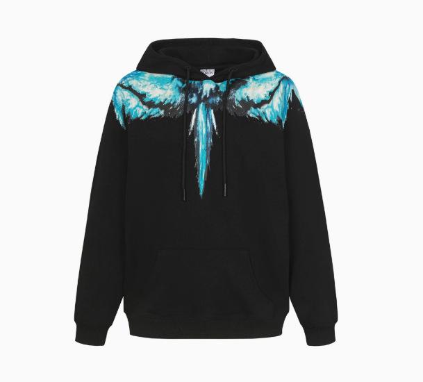Felpa con cappuccio Marcelo Trendy Feathered Wings: Felpa girocollo unisex con motivo a fulmini e serpenti multicolore Phantom Wings.