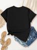 Women's Christmas Cartoon Print Casual T-Shirt Harajuku Sleeve Casual Women's Tshirt Clothing Street Tops Tees Aesthetic Clothes