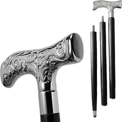Pacific Marine  Brass Walking Stick Deluxe Walking Cane Beautiful Brass Silver Handle Walking Stick for Men and Women Gift