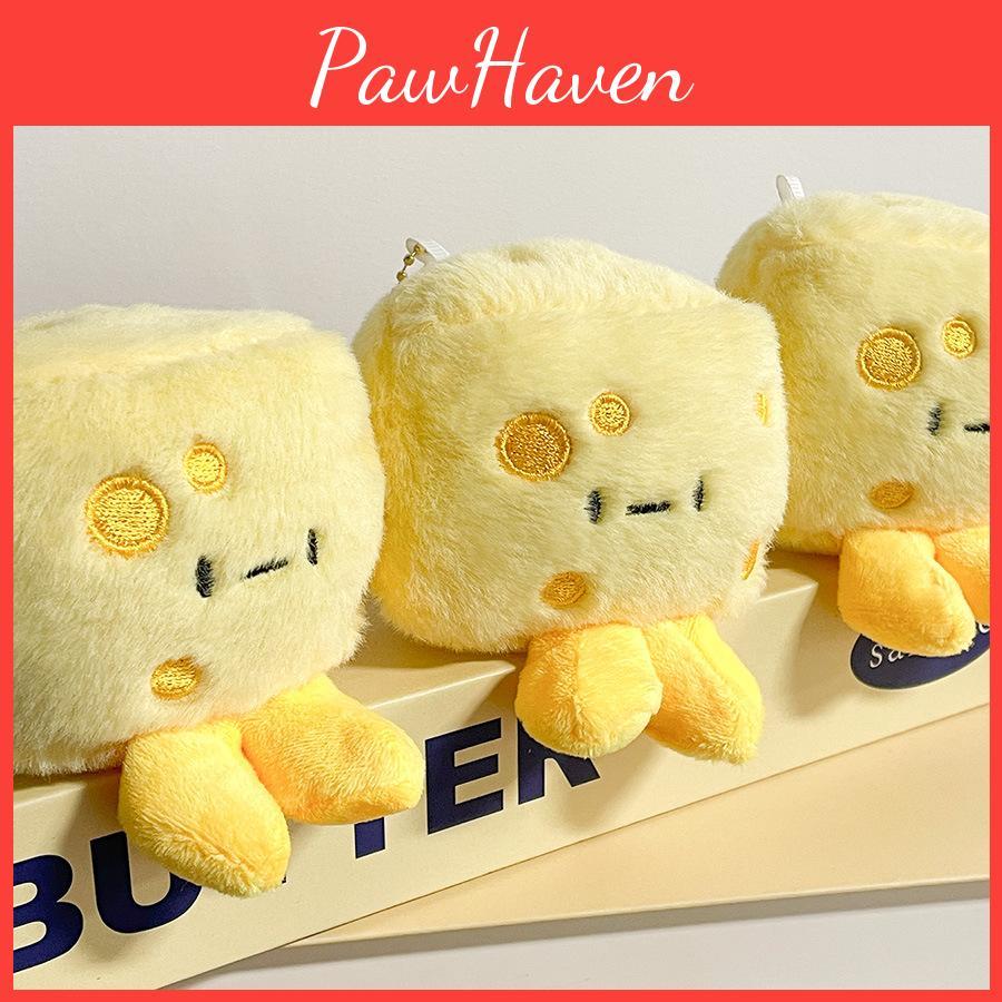 Krásná sýrová plyšová klíčenka panenka měkká a přizpůsobitelná krátká srst sběratelská