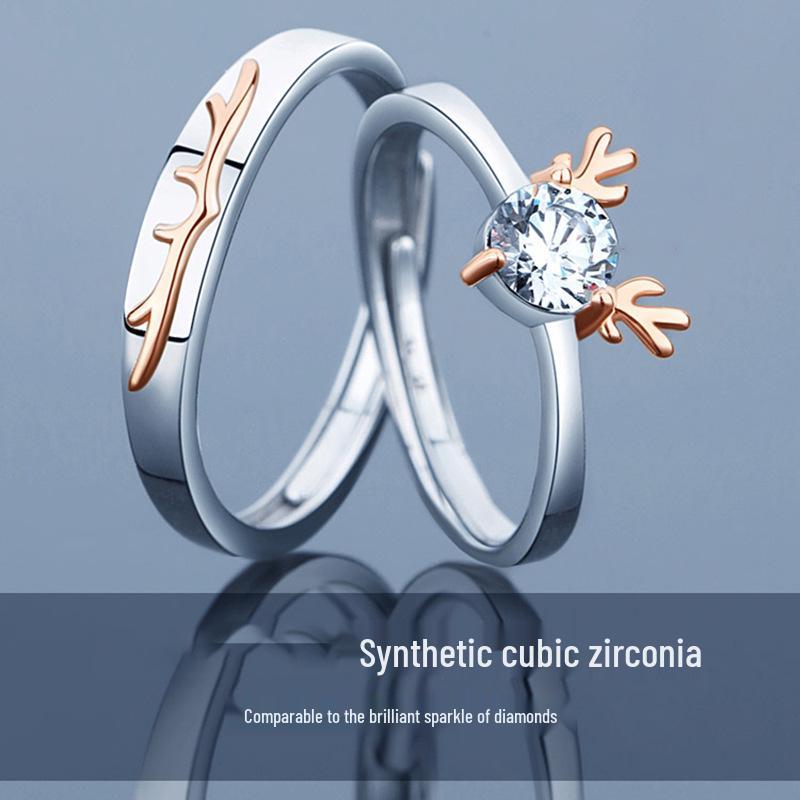 Sterling Silver Matching Couple Rings for Men and Women - Anniversary Wedding Gifts