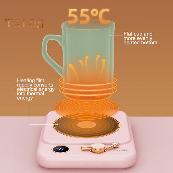 Scalda tazze da caffè elettrico Spegnimento automatico Display LED Sottobicchiere riscaldato USB Tre impostazioni di temperatura Sottobicchiere termostatico per tazze