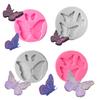 Reusable Silicone Butterfly Molds 4Pcs Nonstick Cake Chocolate Fondant Molds For Baking Freezer Safe Design